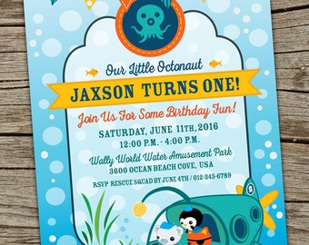 Octonauts Invitation Etsy