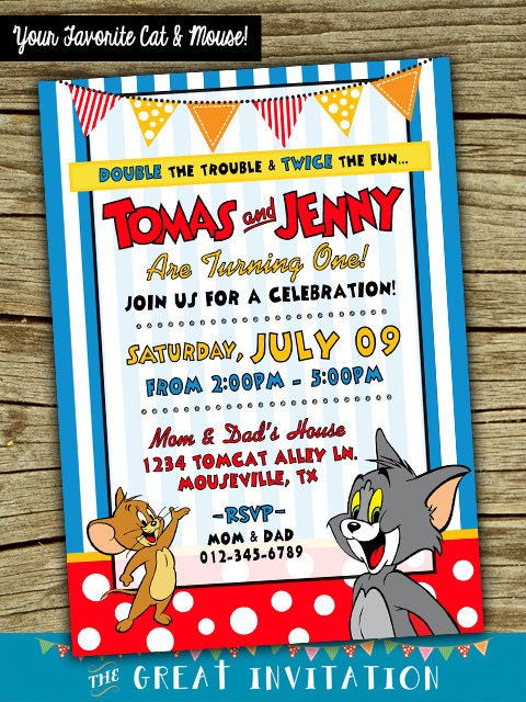 Tom And Jerry Party Invitations 10