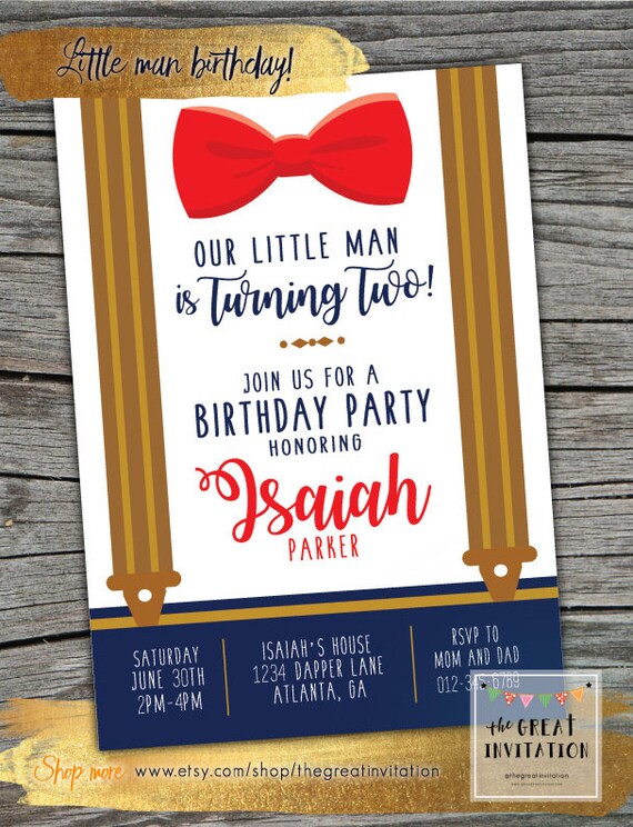 little man invitation