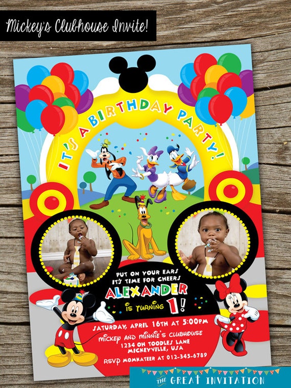 10 x Twins Joint Birthday Invitations Thank you Cards BABY MINNIE MICKEY MOUSE 