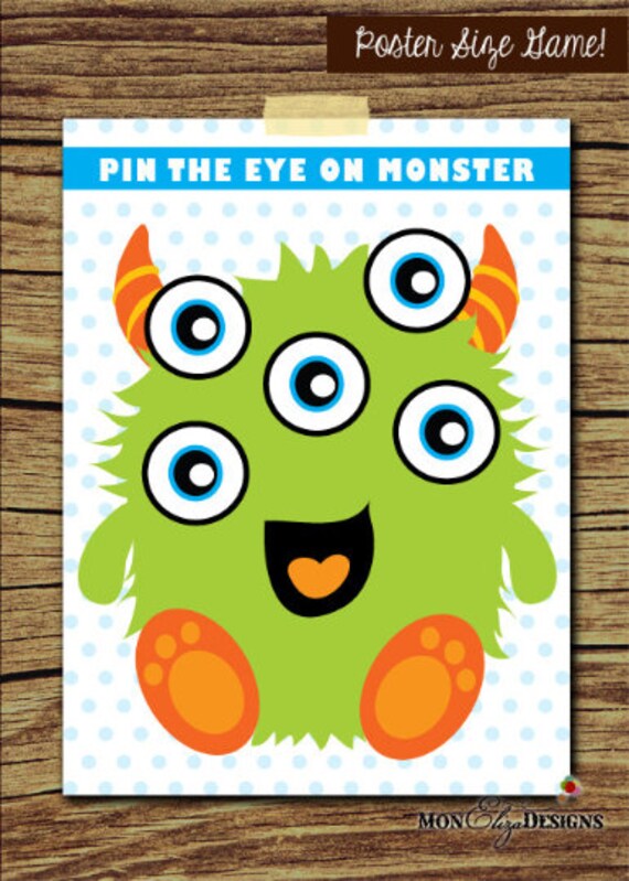 Monster Birthday Party / 18x24 Poster Size Printable Game / | Etsy