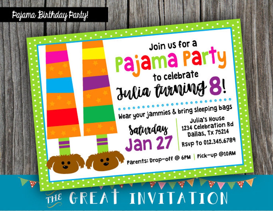 Pyjama Party Invitation Sommeil Inviter Pyjama Party Etsy France Pyjama Party Invitation Sommeil Inviter Pyjama Party Etsy France