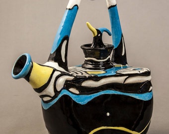 Penguin Party: Artistic Whimsical Teapot