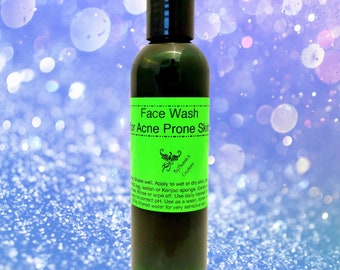 Organic Acne Prone Skin Face/Body Wash- Vegan, Raw. Gentle, 100% natural, Protects pH balance, rich in vitamins, minerals, antioxidants.