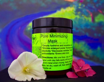 Organic Pore Minimizing Mask- Vegan skincare, high in vitamins, minerals and naturally occurring silica.