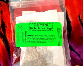 Organic Nourishing Bathtub Tea Bags- 4 pack.