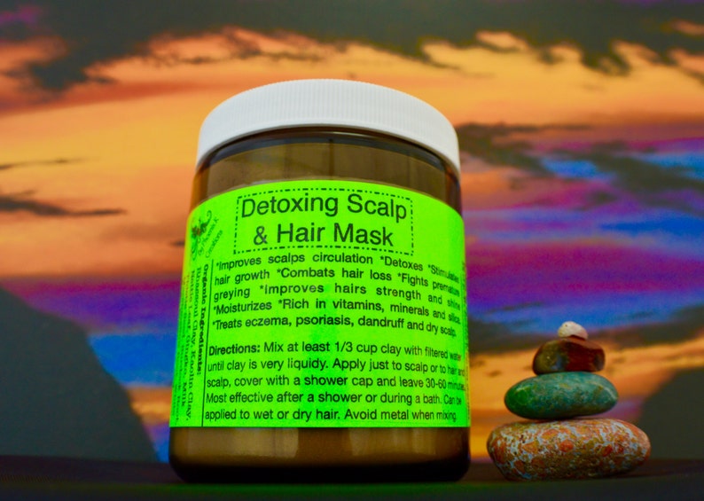 Organic Detoxifying Hair and Scalp Mask 9oz/ Fights hair Etsy