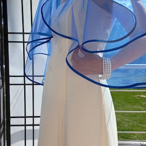 Royal blue wedding veil