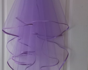 Light lavender veil, three layers