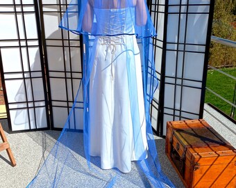 Royal blue cathedral wedding veil