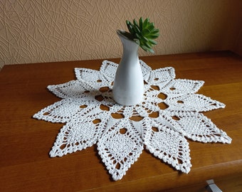 White crochet doily