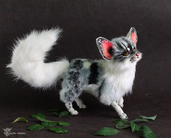 gray fox stuffed animal