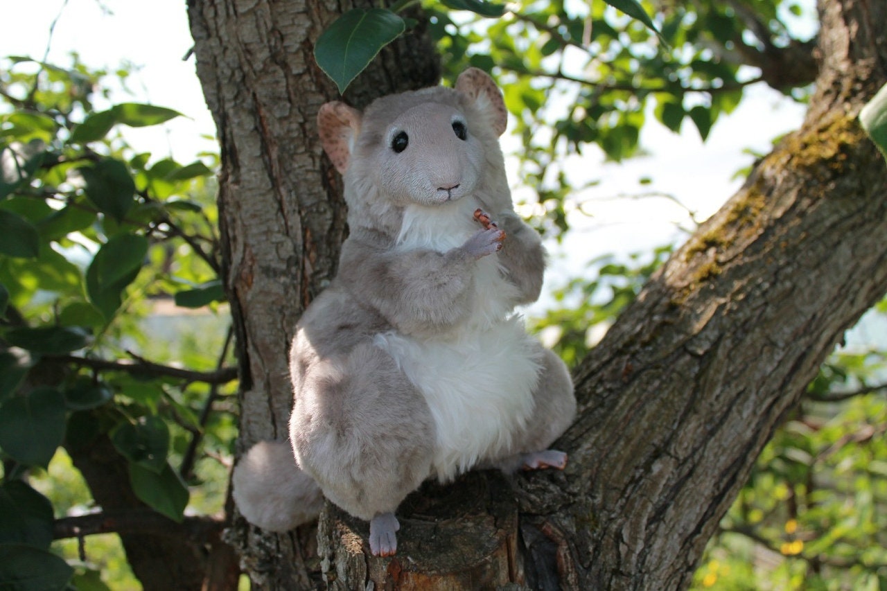 The Chinchilla soft toy toys handmade Etsy