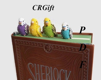 Crochet Budgie Bookmark - Crochet Pattern by CRGift PDF Pattern