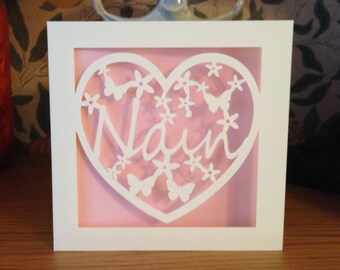 Nain Card - Sul Y Mamau Hapus - Pembwydd Hapus - Nan Card Birthday Card - Mother’s Day - Welsh Card - Papercut