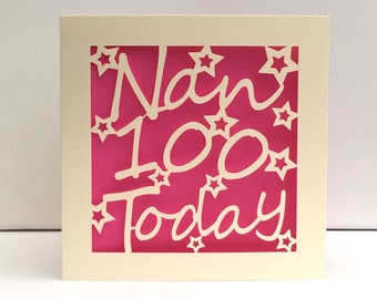 Birthday Card - 21st - 18th - 1st - 75th - 100th - 40th - 70th -  Papercut Card - Personalised Card - Mum Card - Dad - Aunt - Nan - Today -