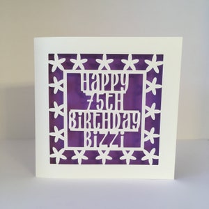 Papercut Personalised Birthday Card 1st 13th 16th 18th 21st 30th 40th 50th 60th 70th 75th 80th 90th 100th Birthday Card image 10