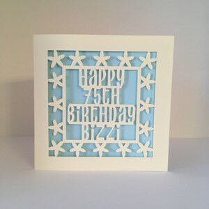 Papercut Personalised Birthday Card 1st 13th 16th 18th 21st 30th 40th 50th 60th 70th 75th 80th 90th 100th Birthday Card image 3