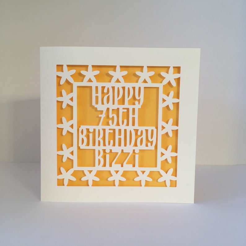 Papercut Personalised Birthday Card 1st 13th 16th 18th 21st 30th 40th 50th 60th 70th 75th 80th 90th 100th Birthday Card image 6