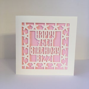 Papercut Personalised Birthday Card 1st 13th 16th 18th 21st 30th 40th 50th 60th 70th 75th 80th 90th 100th Birthday Card image 4