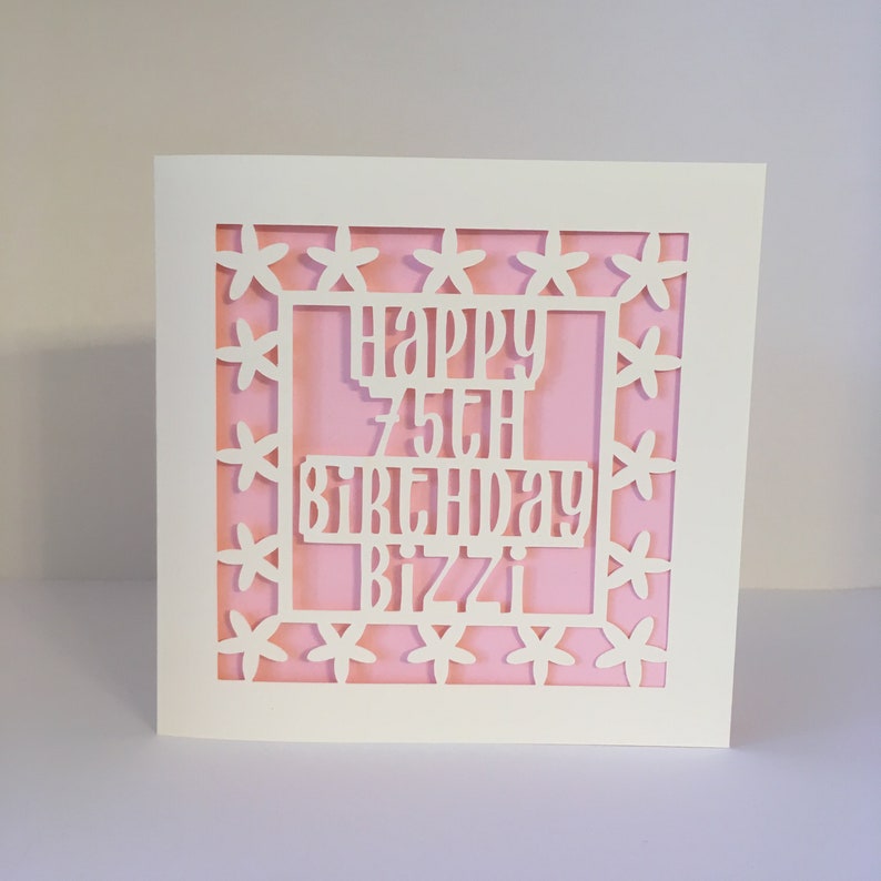 Papercut Personalised Birthday Card 1st 13th 16th 18th 21st 30th 40th 50th 60th 70th 75th 80th 90th 100th Birthday Card image 4