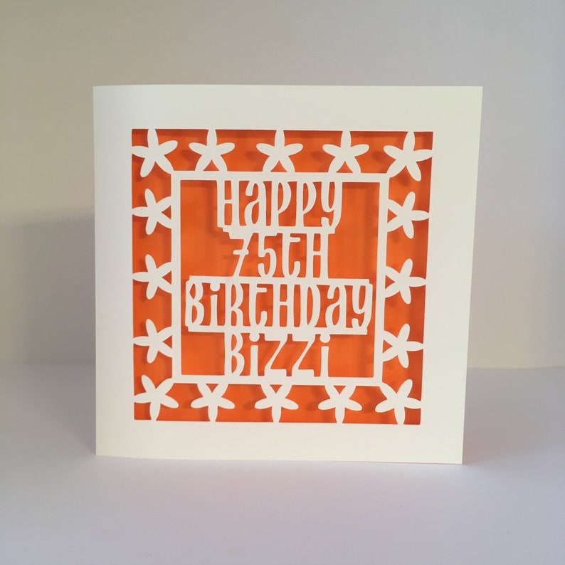 Papercut Personalised Birthday Card 1st 13th 16th 18th 21st 30th 40th 50th 60th 70th 75th 80th 90th 100th Birthday Card image 9