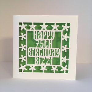 Papercut Personalised Birthday Card 1st 13th 16th 18th 21st 30th 40th 50th 60th 70th 75th 80th 90th 100th Birthday Card image 8