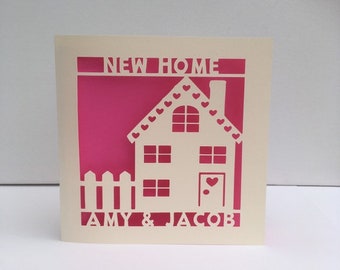 Papercut - Personalised New Home Card - New Pad Card -  New Place Card - Housewarming Card - New House Card - Moving House Card