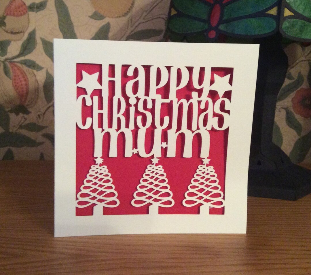 Christmas Card Happy Christmas Mum Card Mam Dad Daddy Nan Nanny  Mummy Grandad Merry Christmas Card