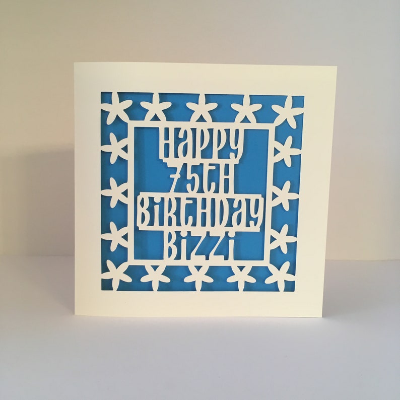 Papercut Personalised Birthday Card 1st 13th 16th 18th 21st 30th 40th 50th 60th 70th 75th 80th 90th 100th Birthday Card image 2