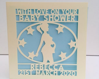 Personalised Baby Shower Card - Papercut