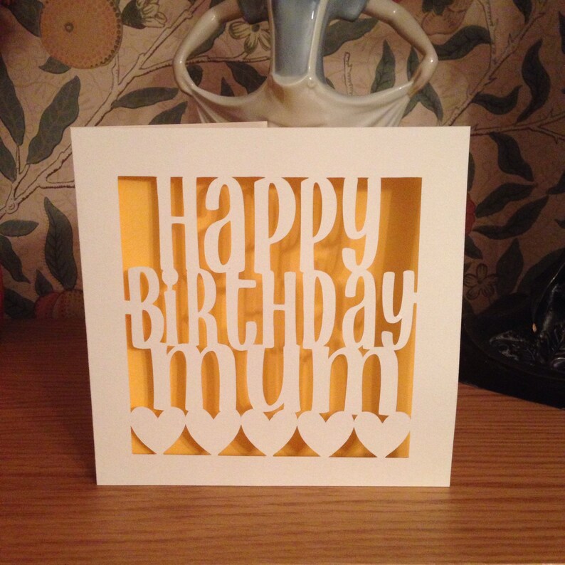 Papercut Happy Birthday Mum Card image 2