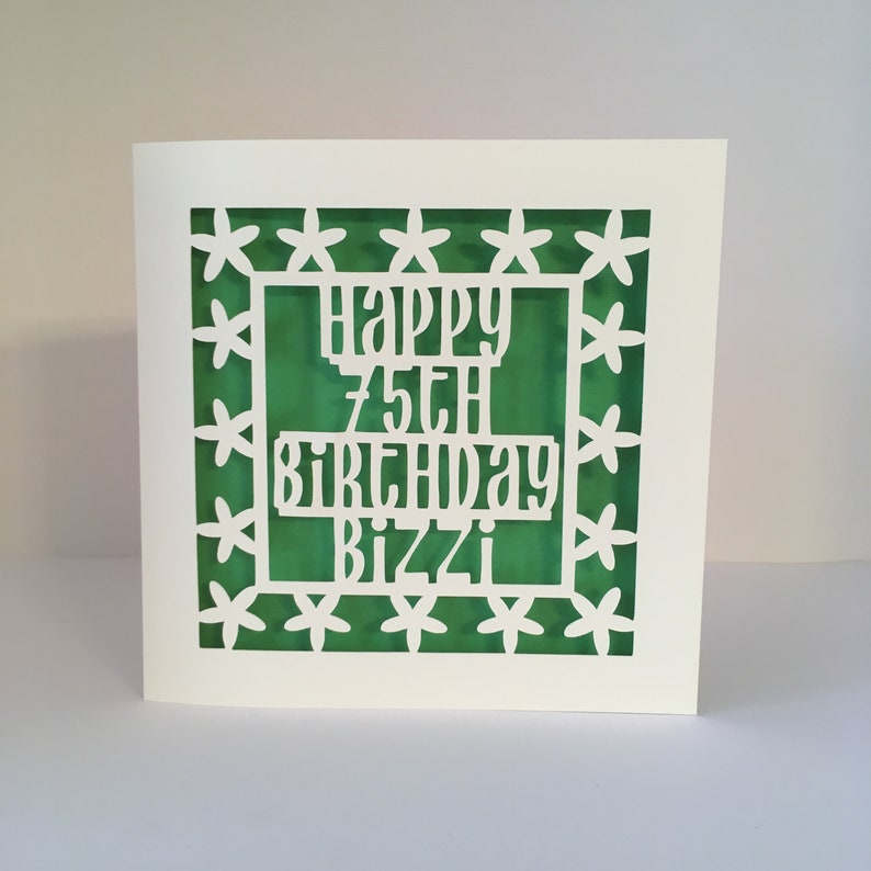 Papercut Personalised Birthday Card 1st 13th 16th 18th 21st 30th 40th 50th 60th 70th 75th 80th 90th 100th Birthday Card image 7