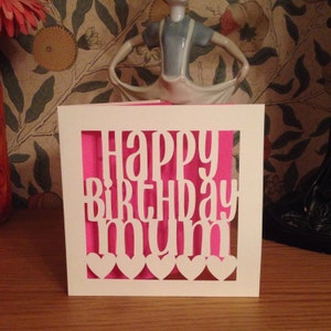 Papercut Happy Birthday Mum Card image 5