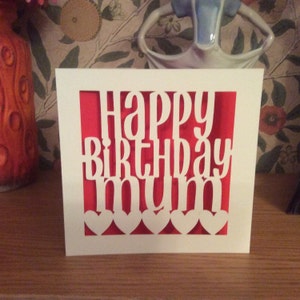 Papercut Happy Birthday Mum Card image 4
