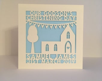 Personalised Christening Baptism Card