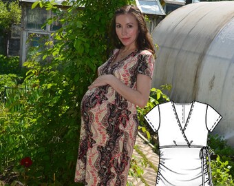Dress for future mom, PDF sewing patterns
