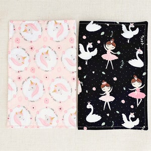 PERSONALIZED children&#39;s cotton table napkin UNICORNS or PRINCESSES canteen napkin nursery primary school or hand towel