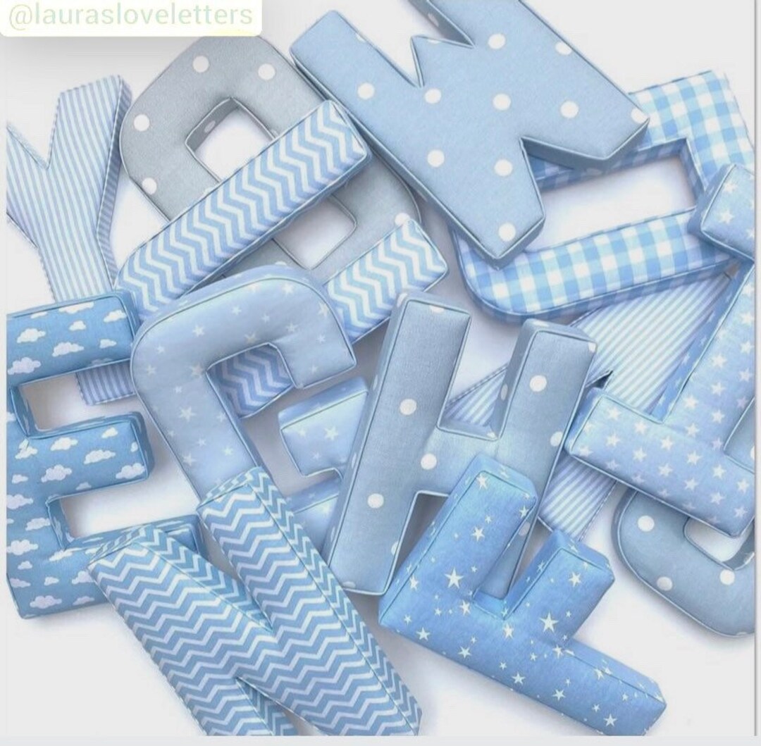 Fabric Letters for Baby Nursery, Personalised New Baby Gift, Nursery