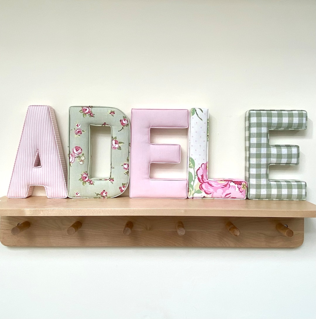 Fabric Letters for Nursery, Baby Nursery Wall Decor, Personalised Baby ...