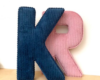 Corduroy Fabric Letter for Nursery wall Decor, Personalised Name, Baby Shower, Christening, New Baby Gift