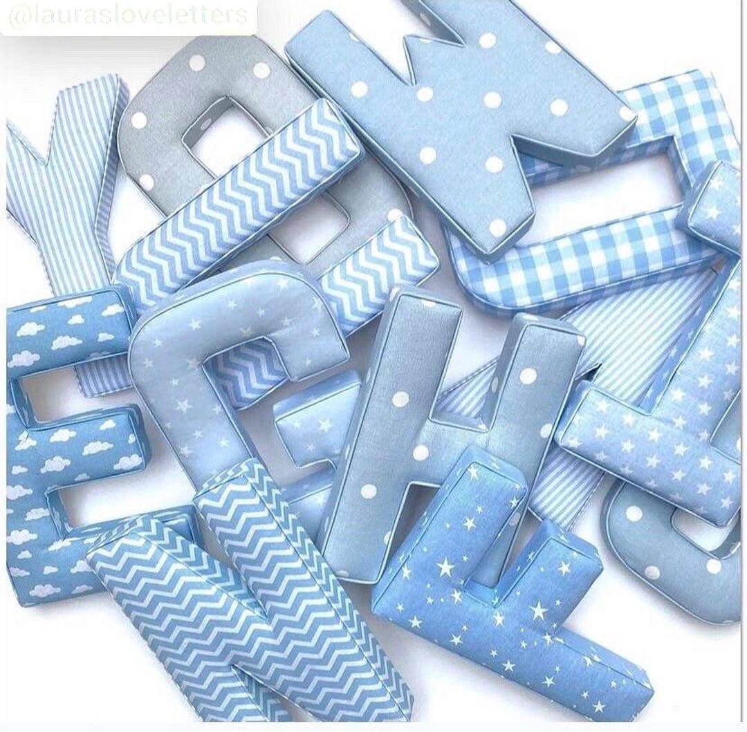 Fabric Letters for Baby Nursery, Personalised New Baby Gift, Nursery ...