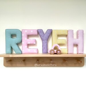 Fabric Letters for Nursery, Baby Nursery Wall Decor, Personalised Baby ...