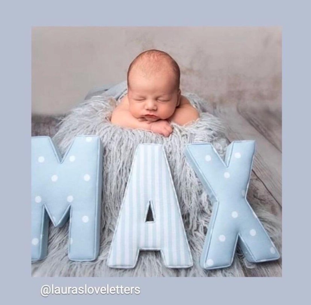 Personalised Fabric Letter, Custom Handmade Nursery Decor, Baby Name ...