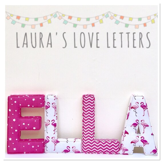 Fabric Letters Personalised Initial Name Baby Room Etsy