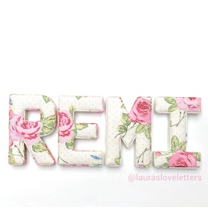 Custom Fabric Nursery Letters – Soft Personalised Name Decor for Baby Room, Wall or Shelf – Handmade Baby Gift