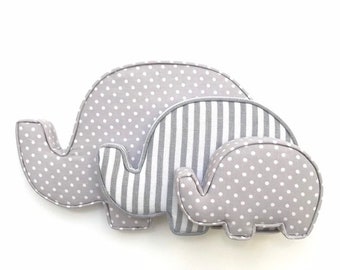 Fabric animals for nursery,  Car, Elephant, hearts, butterflies, Nursery Room Decor, Baby Shower gift, Christening, new baby gift