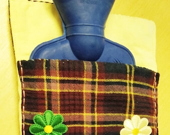 Mini hot water bottle and cover