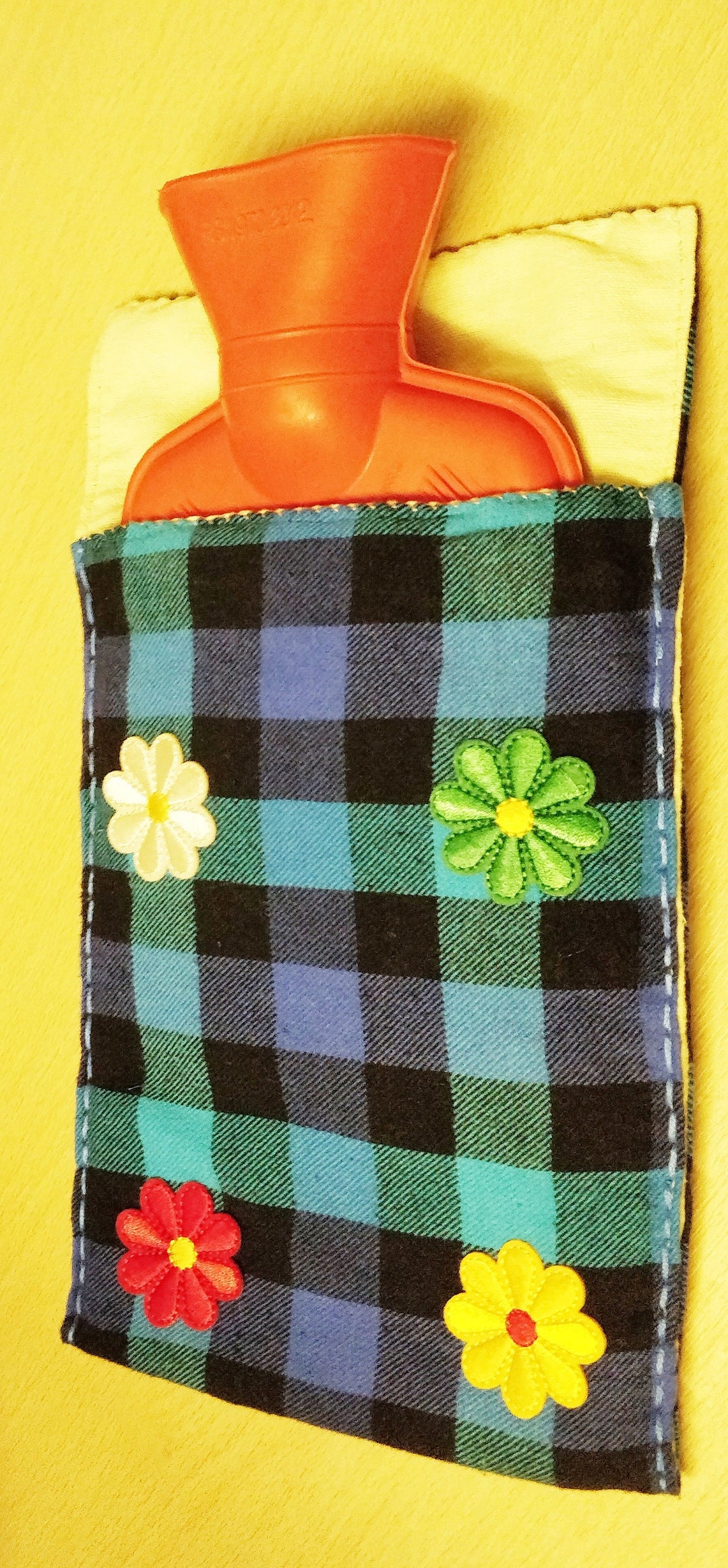 Mini Hot Water Bottle and Cover Etsy