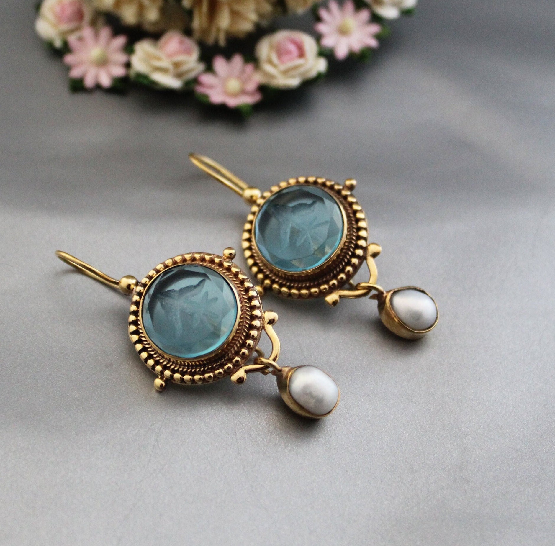 Antique earrings Etsy France